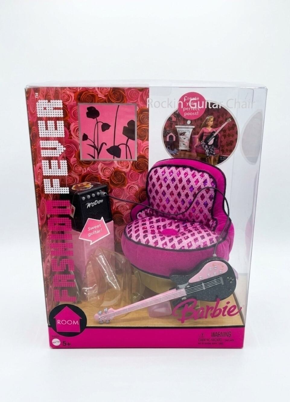 Barbie Doll Fashion Fever Rocking Guitar Chair 2005 Mattel JO671